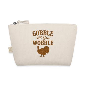Schluck, bis du wackelst, lustiger Thanksgiving-Truthahn - Bio-Täschchen - Natur - Vorne