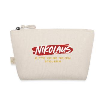 Nikolaus keine neuen Steuern Satire Shirt - Bio-Täschchen - Natur - Vorne
