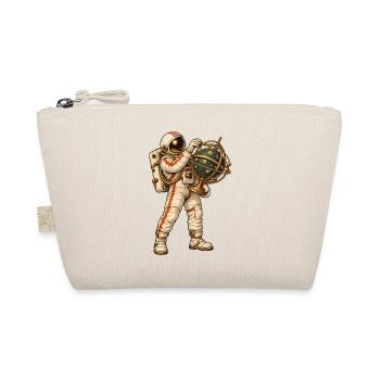 Astronaut mit goldener Himmelskugel - Bio-Täschchen - Natur - Vorne