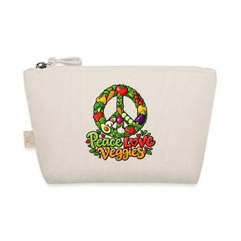 Peace Love Veggies – Vegan Vegetarisch Kochkunst - Bio-Täschchen - Natur - Vorne