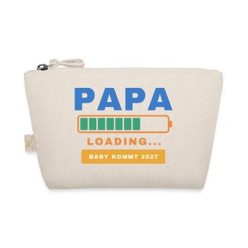 Papa Loading – Baby kommt 2027 - Bio-Täschchen - Natur - Vorne