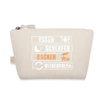 Essen Schlafen Backen Wiederholen - Bio-Täschchen - Natur - Vorne