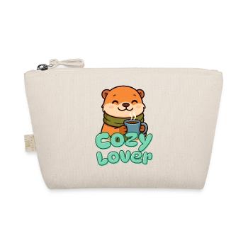 Otter mit Kaffee Cozy Charm - Bio-Täschchen - Natur - Vorne