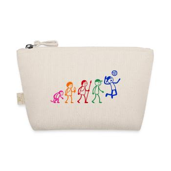  Evolution Volleyball Volleyballer Strichmänchen - Bio-Täschchen - Natur - Vorne