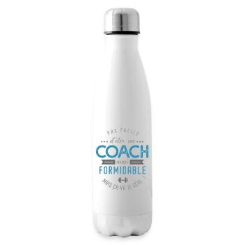 COACH entraineur sportif cadeau - Bouteille isotherme - blanc - Droite