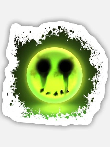 Glowmoji - Sticker Größe S (10 x 10 cm) - Mattweiß