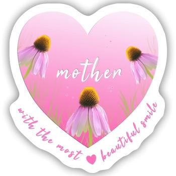 mother - Sticker Größe S (10 x 10 cm) - Mattweiß - Vorne