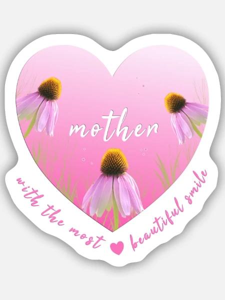 mother - Sticker Größe S (10 x 10 cm) - Mattweiß
