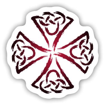 Keltische Symbole Stärke Mut - Sticker Größe S (10 x 10 cm) - Mattweiß - Vorne