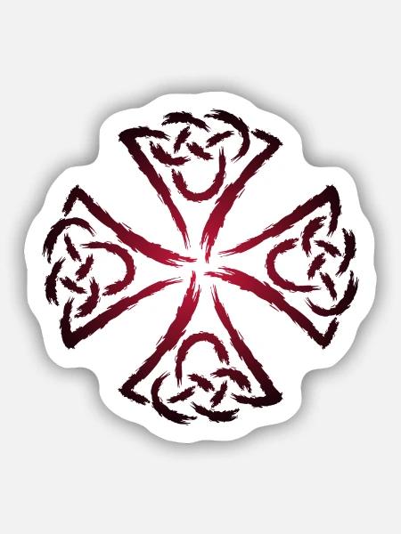 Keltische Symbole Stärke Mut - Sticker Größe S (10 x 10 cm) - Mattweiß
