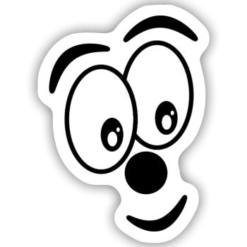 - HUMOR. LUSTIG - Sticker Größe S (10 x 10 cm) - Mattweiß - Vorne
