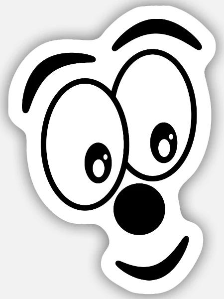 - HUMOR. LUSTIG - Sticker Größe S (10 x 10 cm) - Mattweiß