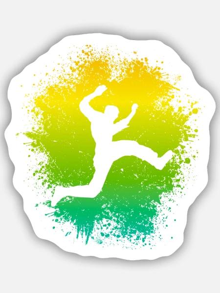 Parkour Läufer Kinder Freerunner Freerunning Junge - Sticker Größe S (10 x 10 cm) - Mattweiß