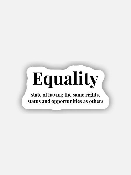 Equality – Gleichberechtigung & Vielfalt - Sticker Größe S (10 x 10 cm) - Mattweiß