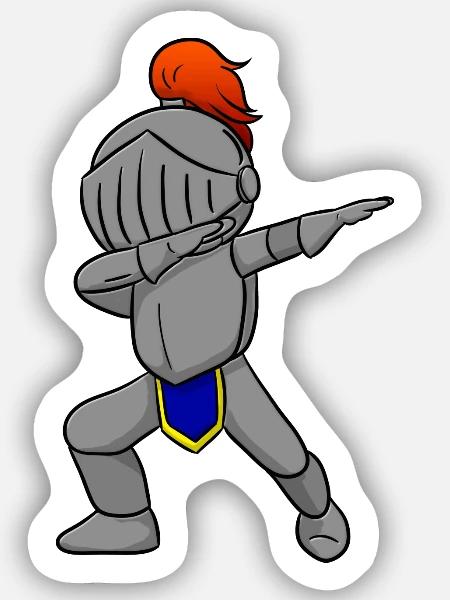 Ritter - Sticker Größe S (10 x 10 cm) - Mattweiß
