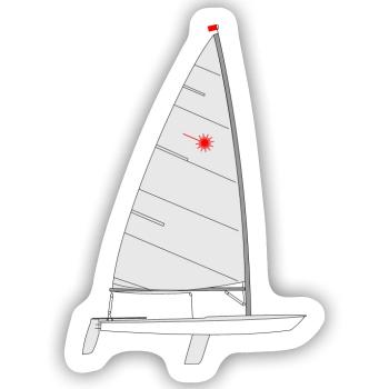 Laser Riss - Sticker Größe S (10 x 10 cm) - Mattweiß - Vorne