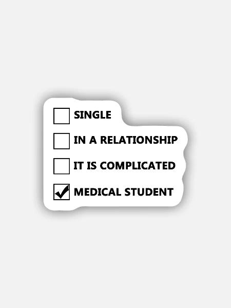 Medical Student | Medizinstudent | Medizinstudium - Sticker Größe S (10 x 10 cm) - Mattweiß