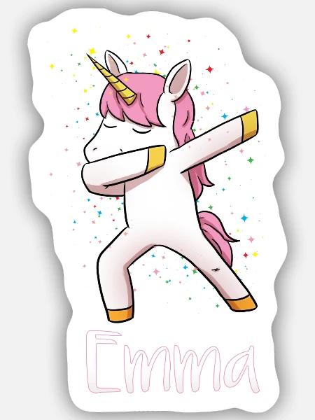 Emma - Sticker Größe S (10 x 10 cm) - Mattweiß