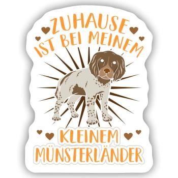 Kleiner Münsterländer - Sticker Größe S (10 x 10 cm) - Mattweiß - Vorne