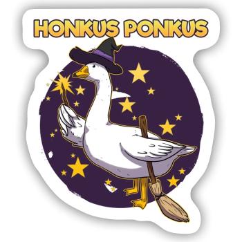 Goose Witch - Sticker Größe S (10 x 10 cm) - Mattweiß - Vorne