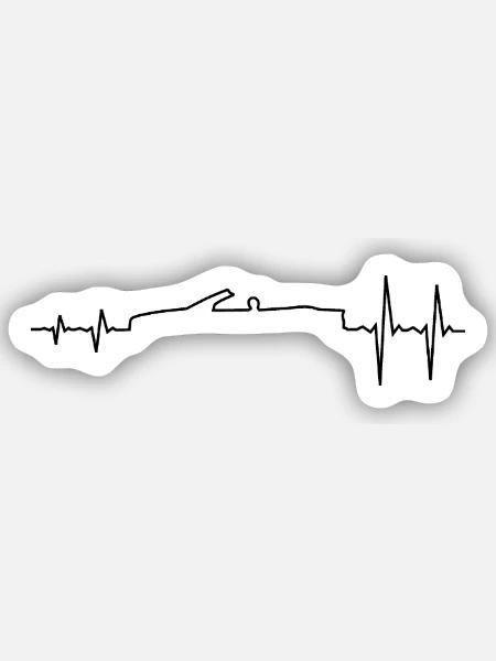 Sportwagen Puls Cabrio E46 - Sticker Größe S (10 x 10 cm) - Mattweiß