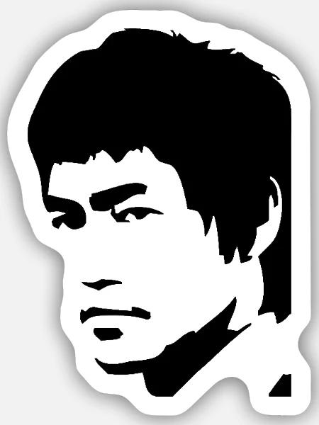 Bruce Lee die Legende - Sticker Größe S (10 x 10 cm) - Mattweiß