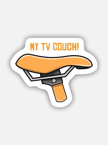 Fahrrad - Sticker Größe S (10 x 10 cm) - Mattweiß