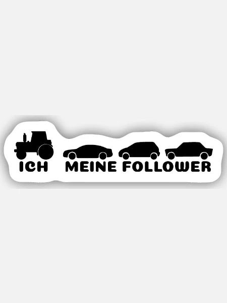 Ich meine Follower - Sticker Größe S (10 x 10 cm) - Mattweiß