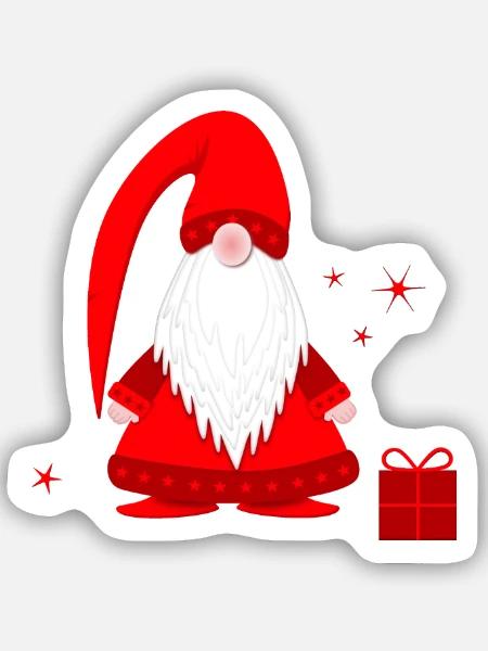 Wichtel wichteln Wichtelgeschenk Weihnachten - Sticker Größe S (10 x 10 cm) - Mattweiß