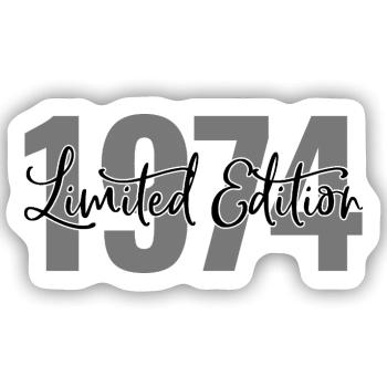 Limited Edition 1974 - Sticker Größe S (10 x 10 cm) - Mattweiß - Vorne