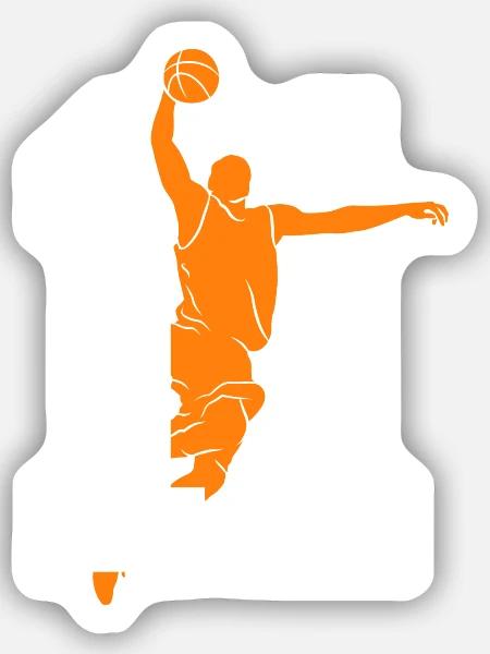 NUMMER 11 BASKETBALL 11. GEBURTSTAG - Sticker Größe S (10 x 10 cm) - Mattweiß