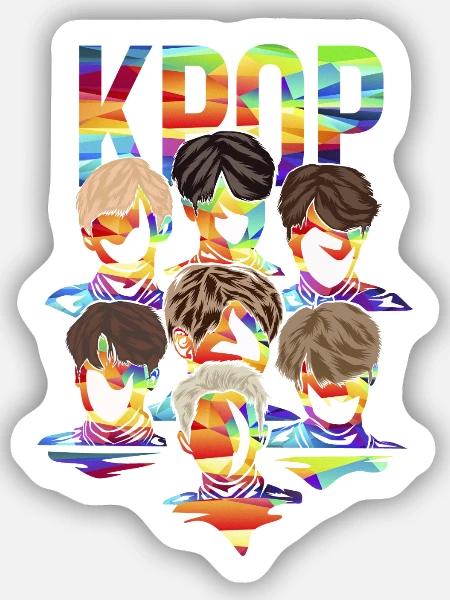 Leidenschaftlicher K-Pop Boybandfan - Sticker Größe S (10 x 10 cm) - Mattweiß