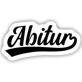 Abitur Abi - Sticker Größe S (10 x 10 cm) - Mattweiß - Vorne