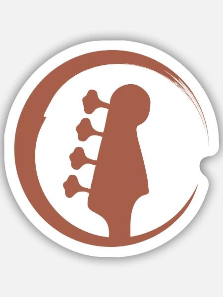 bass - Sticker Größe S (10 x 10 cm) - Mattweiß