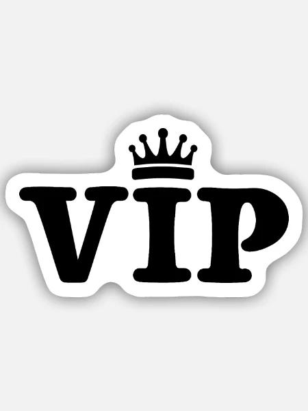 VIP - Sticker Größe S (10 x 10 cm) - Mattweiß
