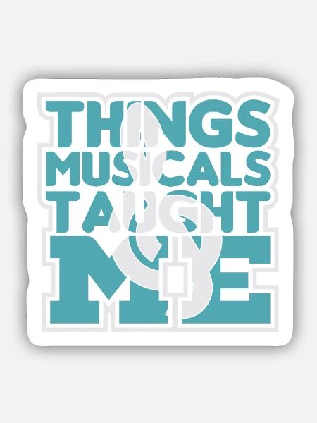 Musicals - Sticker Größe S (10 x 10 cm) - Mattweiß