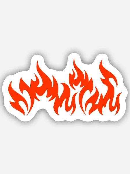 Feuer und Flamme - Sticker Größe S (10 x 10 cm) - Mattweiß