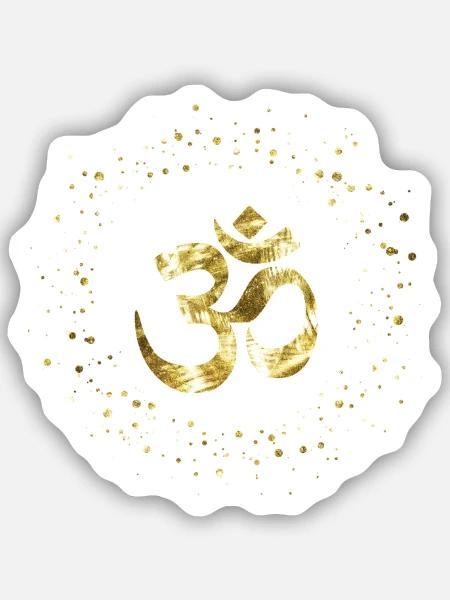 Om - Sticker Größe S (10 x 10 cm) - Mattweiß