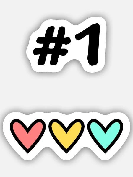 1. 1 JAHR. 1. JAHRESTAG. 1 JAHR GEBURTSTAG - Sticker Größe S (10 x 10 cm) - Mattweiß