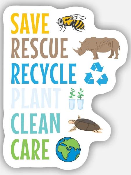 Umweltschützer Grüne Umweltschutz Spruch Öko - Sticker Größe S (10 x 10 cm) - Mattweiß