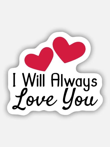 Love you - Sticker Größe S (10 x 10 cm) - Mattweiß
