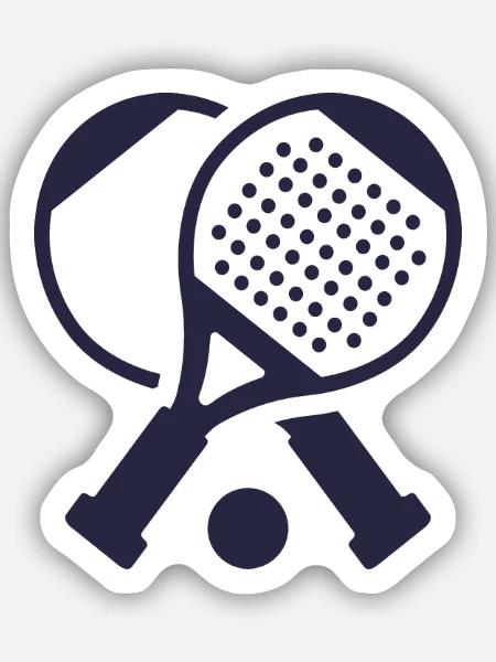 Padel Schläger Padelspieler Padel-Tennis - Sticker Größe S (10 x 10 cm) - Mattweiß