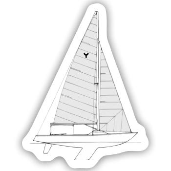 Yingling Riss - Sticker Größe S (10 x 10 cm) - Mattweiß - Vorne