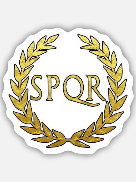 Rom Latein SPQR Senatus Populusque Romanus - Sticker Größe S (10 x 10 cm) - Mattweiß