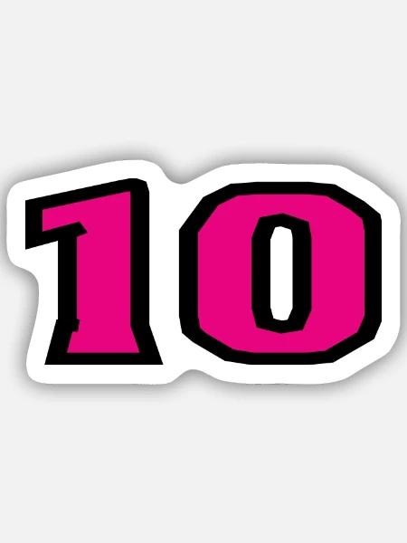 10. 10 JAHRE. 10-JÄHRIGES JUBILÄUM. 10-JÄHRIGES JUBILÄUM. - Sticker Größe S (10 x 10 cm) - Mattweiß