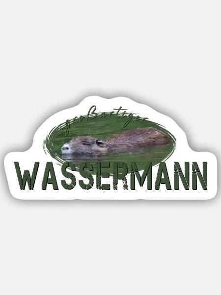 Wassermann Sternzeichen Wassermann - Sticker Größe S (10 x 10 cm) - Mattweiß