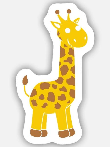 Giraffe - Sticker Größe S (10 x 10 cm) - Mattweiß