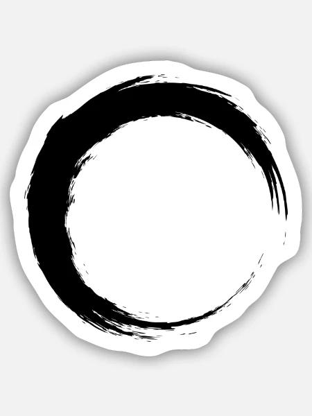 Kreis Schwarz - Sticker Größe S (10 x 10 cm) - Mattweiß
