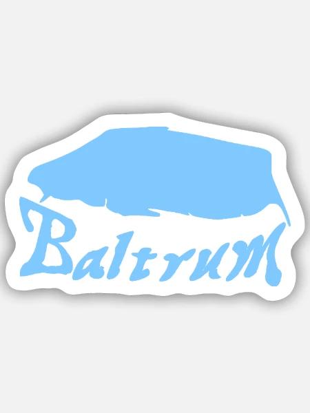 Baltrum Tattoo - Sticker Größe S (10 x 10 cm) - Mattweiß