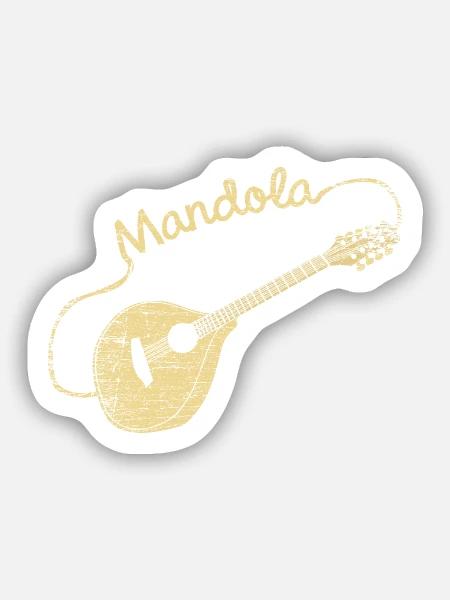 Leidenschaftliche Mandola Zupforchester - Sticker Größe S (10 x 10 cm) - Mattweiß